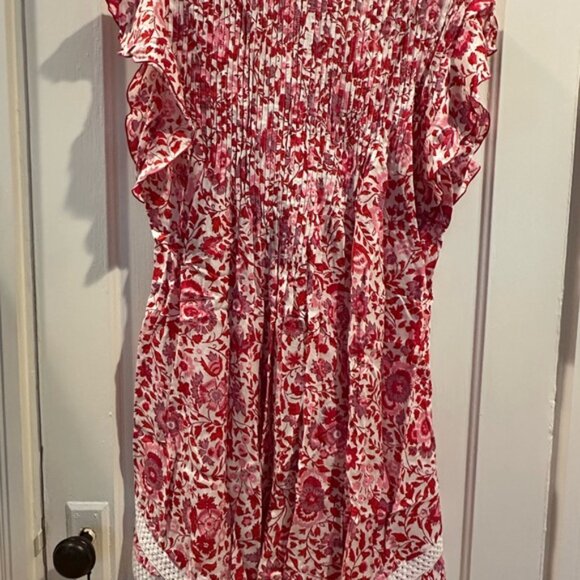 Floral Red and Pink Mini Dress - Picture 9 of 9